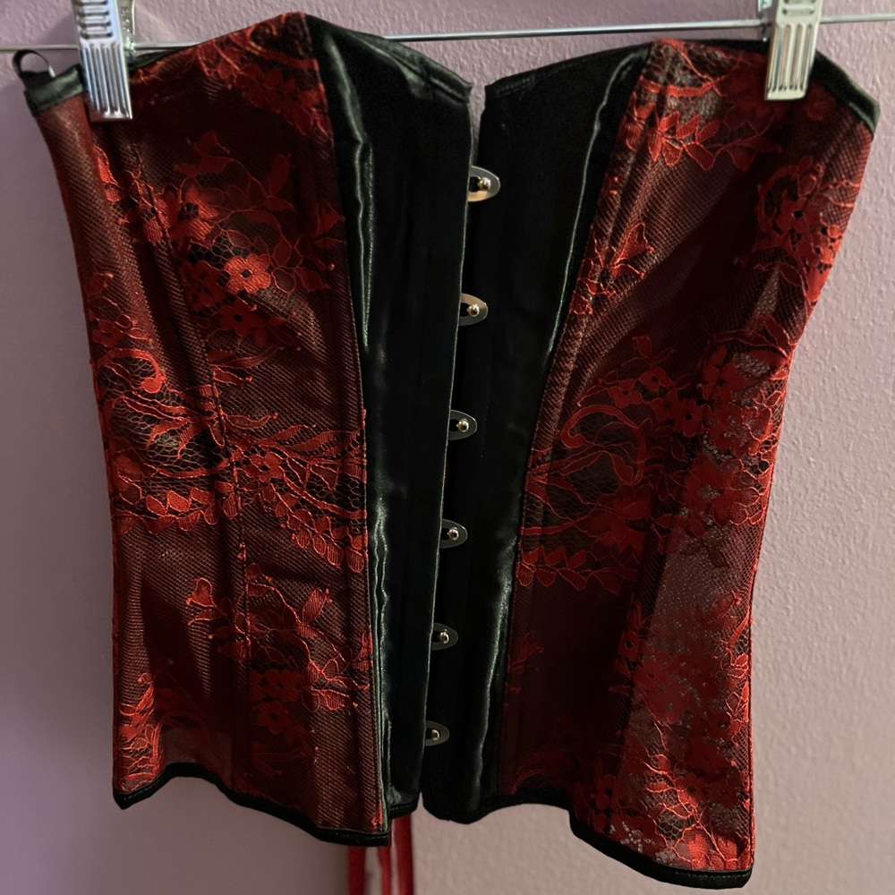 Adore Me unlined lace-up corset top